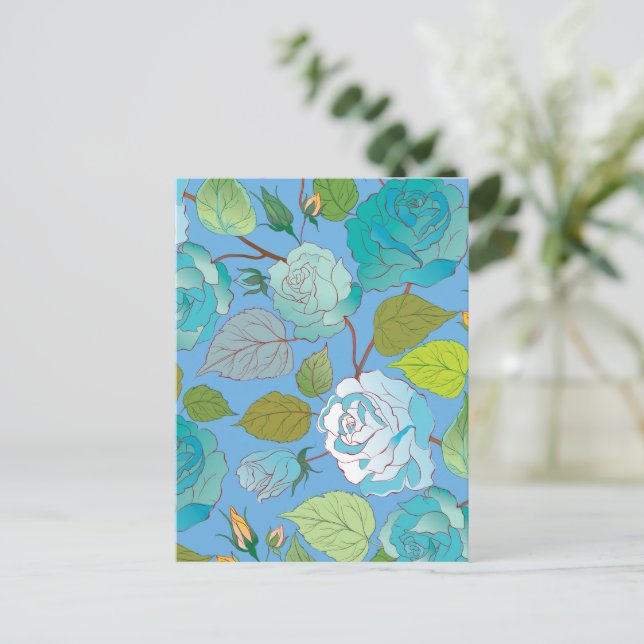 Postal Festiva Rosas 23 (Anverso de pie)