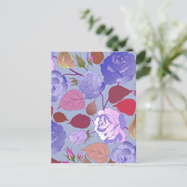 Postal Festiva Rosas 29 (Anverso de pie)