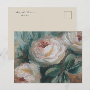 Postal Festiva Rosas Blancas "Gracias"