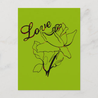 Postal Festiva Rosas de Corazón de Amor Verdadero Día de San Vale