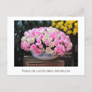 Postal Festiva Rosas de la Feria de las Flores en Medellín
