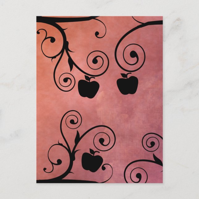 Postal Festiva Rosh Hashanah Apple Silhouette (Anverso)