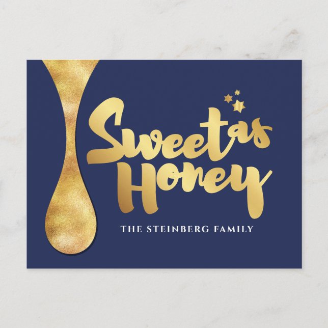 Postal Festiva Rosh Hashanah Jewish Hebrew New Year PostCard (Anverso)