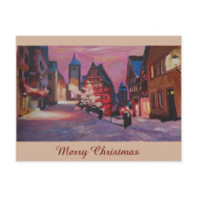 Rothenburg romántico Tauber Alemania en invierno