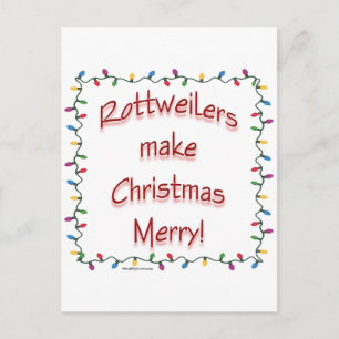 Postal Festiva Rottweilers hacen que los Navidades se enfurecen