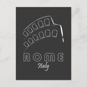 Postal Festiva Rótulo Italiano de Roma
