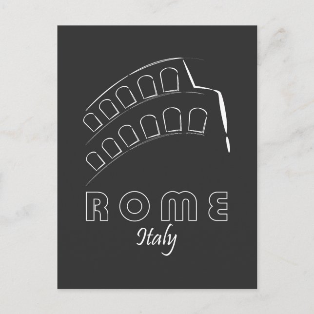 Postal Festiva Rótulo Italiano de Roma (Anverso)