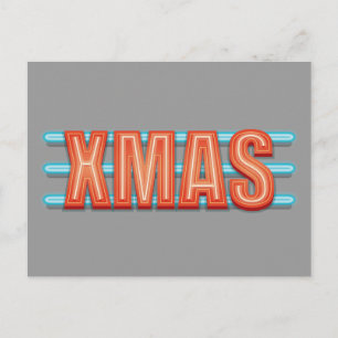 Postal Festiva Rótulo XMAS