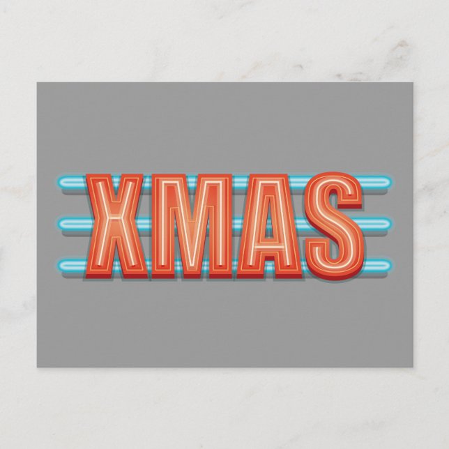 Postal Festiva Rótulo XMAS (Anverso)