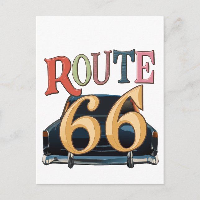 Postal Festiva rout 66-US  (Anverso)