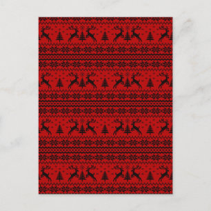 Postal Festiva Ruby Red Reindeer Sweater Looking Navidades