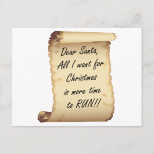 Postal Festiva RunnerChick Estimado Santa