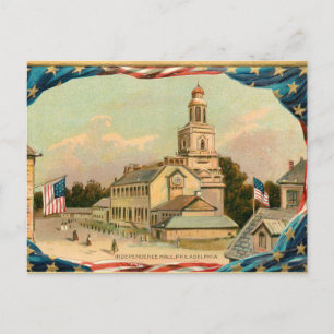 Postal Festiva sala de independencia de vintage filadelphia