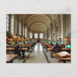 Postal Festiva Sala de lectura Postcard de Boston Massachusetts