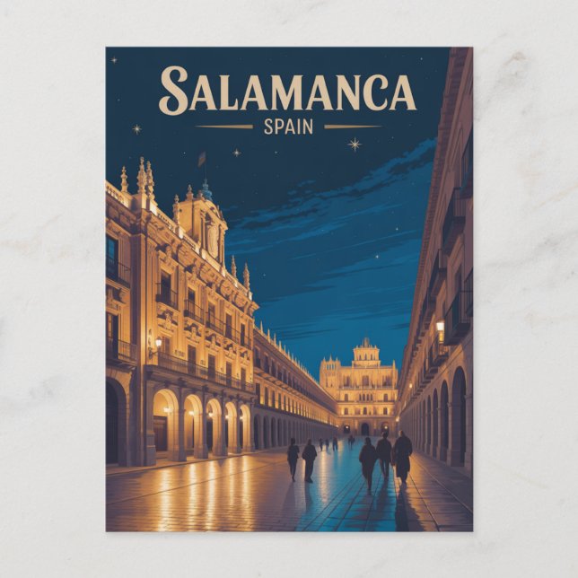Postal Festiva Salamanca España (Anverso)