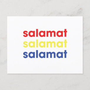 Postal Festiva "Salamat" Gracias Postcard