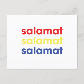 Postal Festiva "Salamat" Gracias Postcard