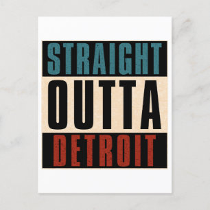 Postal Festiva Salida directa de Detroit Michigan MI