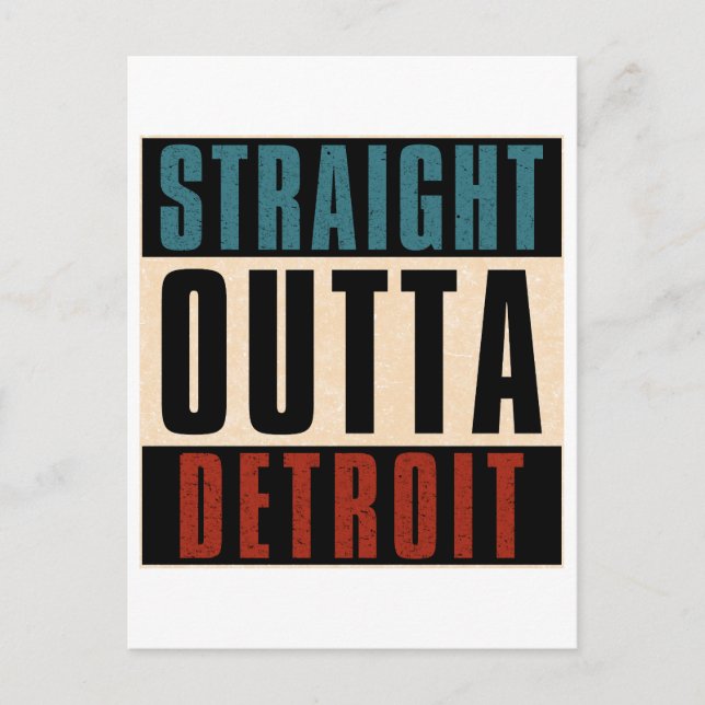 Postal Festiva Salida directa de Detroit Michigan MI (Anverso)