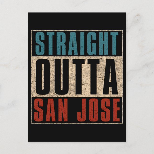 Postal Festiva Salida recta San José California CA EE.UU. (Anverso)