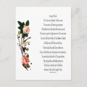 Postal Festiva Salmo 23, canción de David Postcard