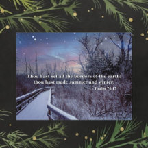 Salmos Biblia Verse Invierno Twilight Sky Woodland