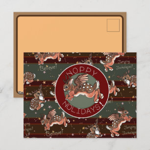 Postal Festiva Saltos Liebrecornio Fiestas Navideñas Felices