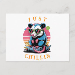 Postal Festiva Saludo alternativo Retro Opossum