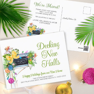 Postal Festiva Saludo de fiesta floral botánica tropical móvil