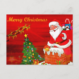 Postal Festiva Saludo de navidades