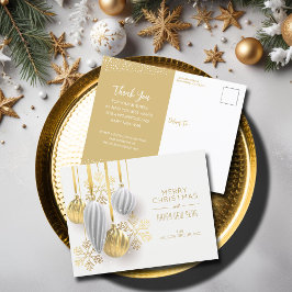 Postal Festiva Saludo de Navidades de negocios de Ornaments Retro