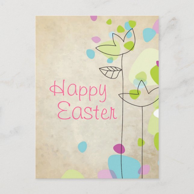 Postal Festiva Saludo de Pascua (Anverso)