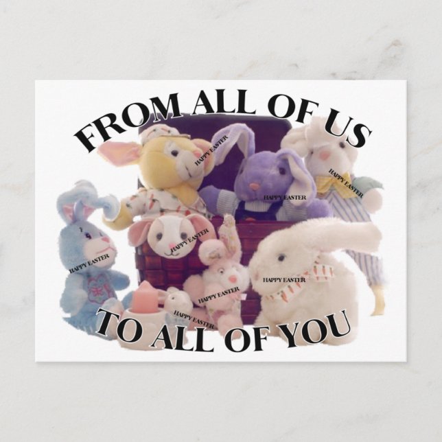 Postal Festiva Saludo de Pascua (Anverso)