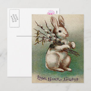 Postal Festiva Saludo de Pascua Antiguo