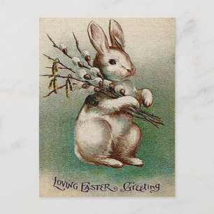 Postal Festiva Saludo de Pascua Antiguo