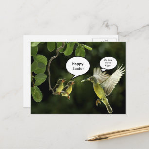 Postal Festiva Saludo de Pascua de Hummingbird
