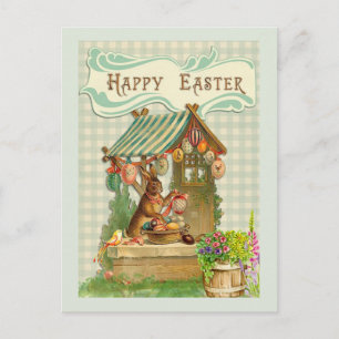 Postal Festiva Saludo de Pascua Vintage
