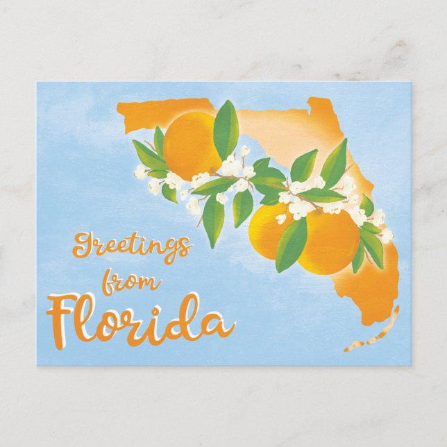 Postal Festiva Saludo desde Florida State moviendo nueva direcció (Anverso)
