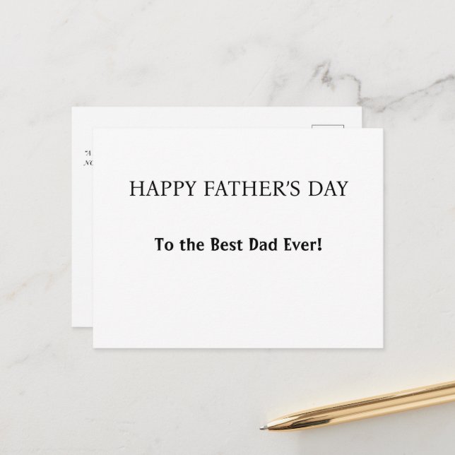 Postal Festiva Saludo personalizado para papá, abuelo o esposo (Anverso/Reverso In Situ)