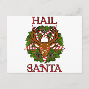 Postal Festiva Saludo Santa