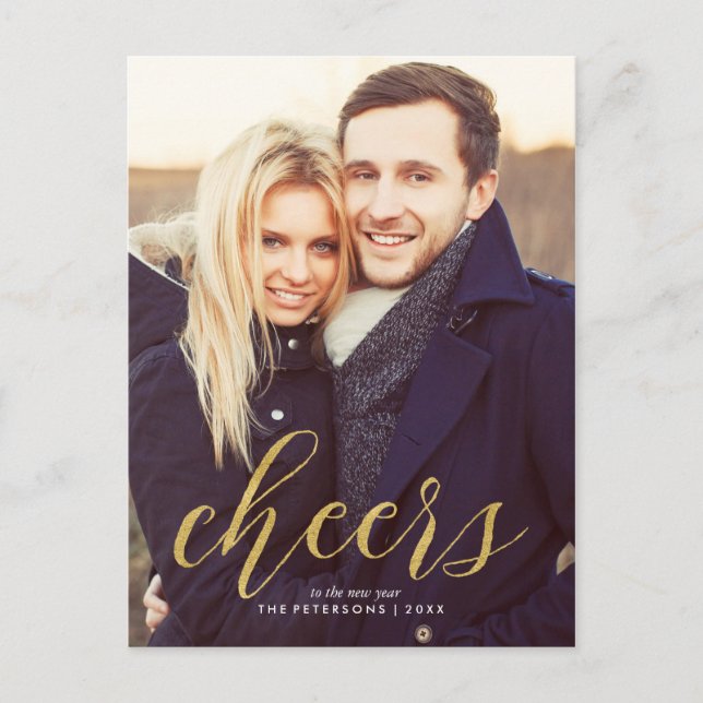 Postal Festiva Saludos A Las Festividades De Año Nuevo (Anverso)