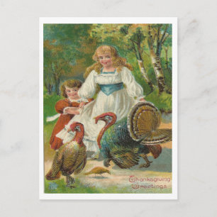 Postal Festiva Saludos de Acción de Gracias