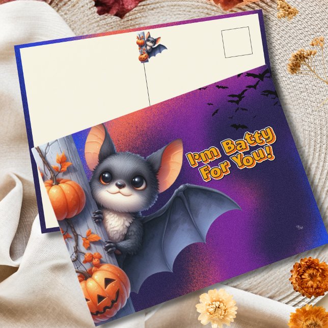 Postal Festiva Saludos de Halloween de Batty para ti (Subido por el creador)