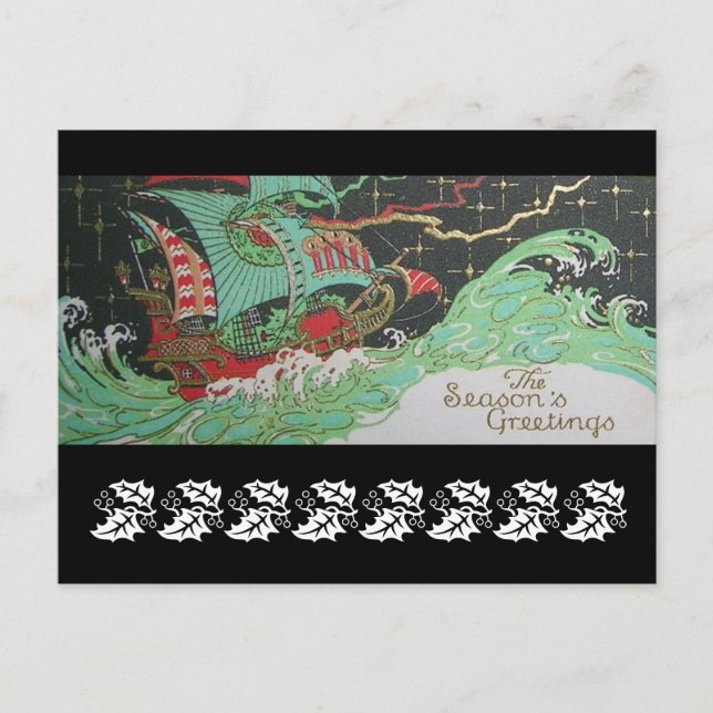 Postal Festiva Saludos de la temporada de cosecha (Anverso)