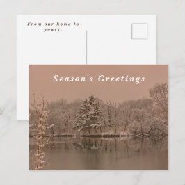Postal Festiva Saludos de la temporada de fotografía de invierno