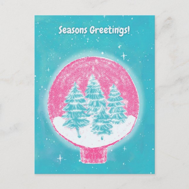 Postal Festiva Saludos de la temporada de invierno (Anverso)