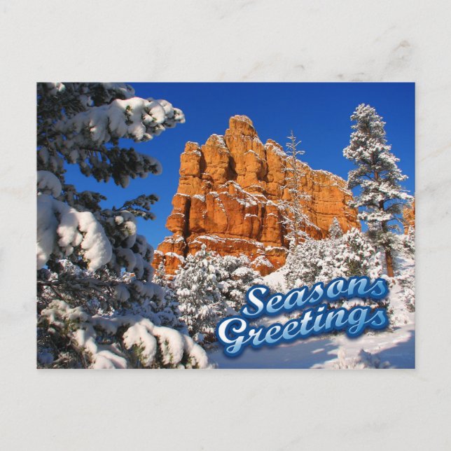 Postal Festiva Saludos de las estaciones (Anverso)