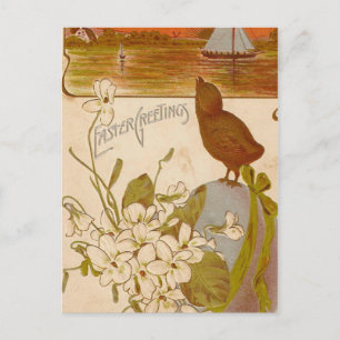 Postal Festiva Saludos de Pascua