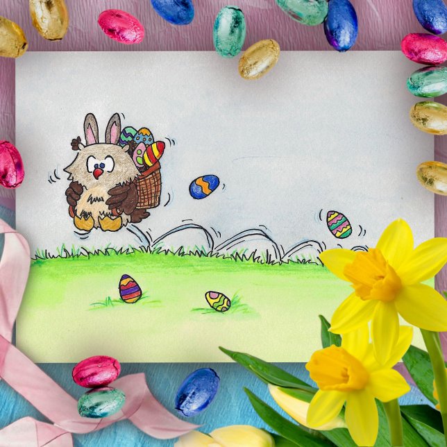 Postal Festiva Saludos de Pascua (Subido por el creador)