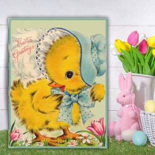 Postal Festiva Saludos de Pascua de Chick Retro Vintage